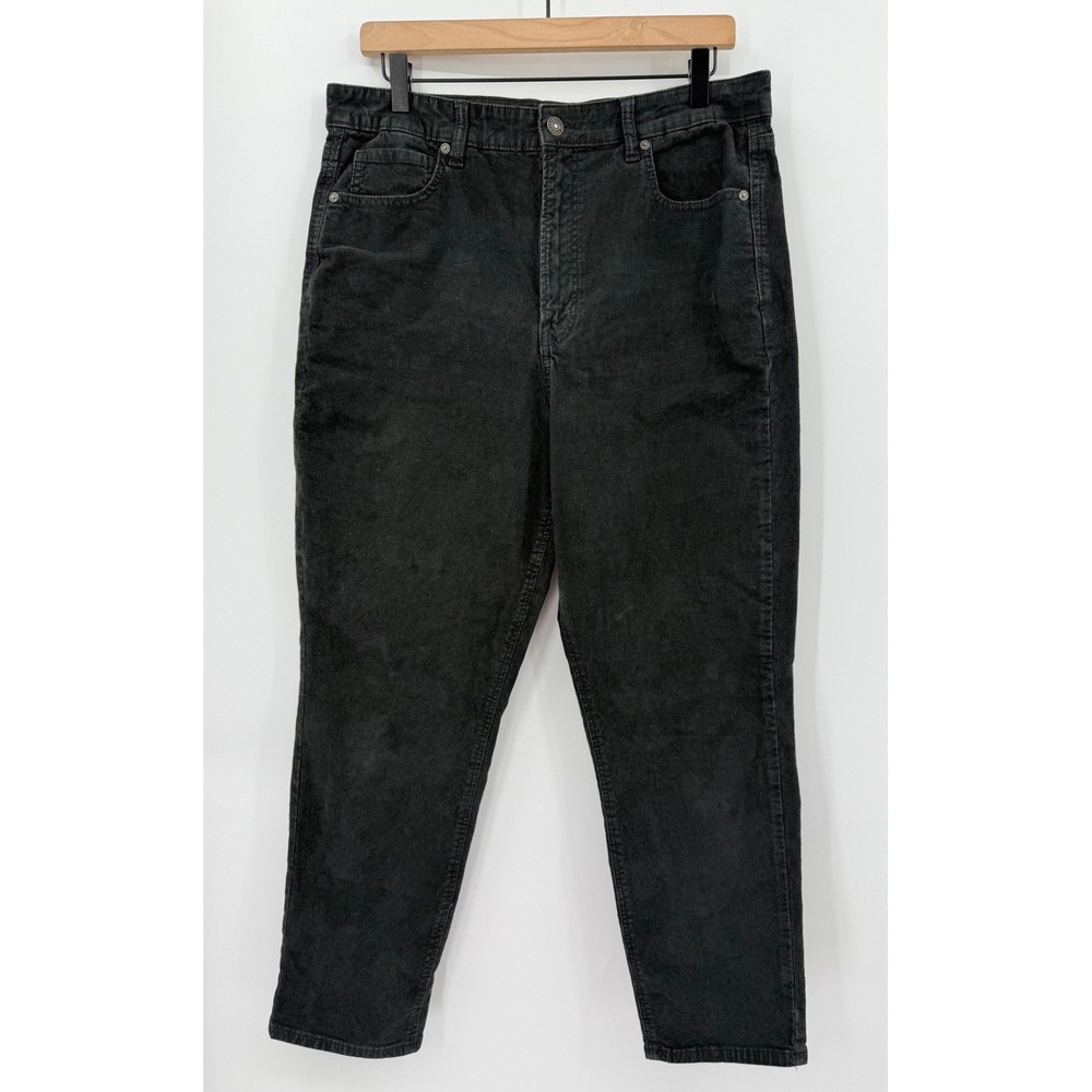 American Eagle Corduroy Jeans Womens 14 Gray Mom‎ Pants Boho Fall